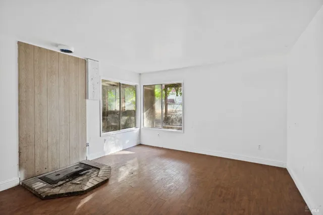 a view of a room with window