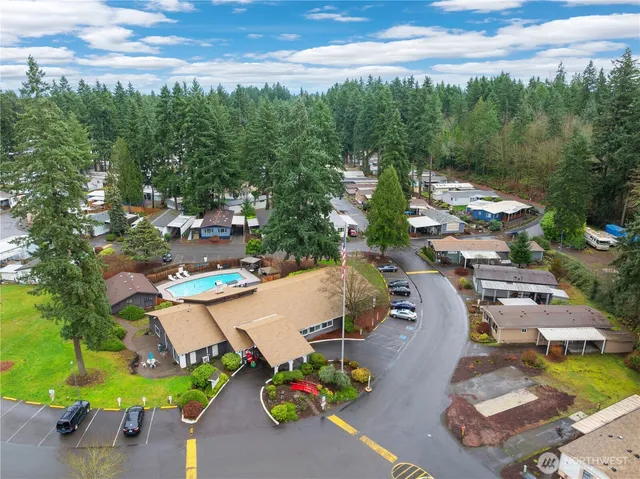 an aerial view of a city