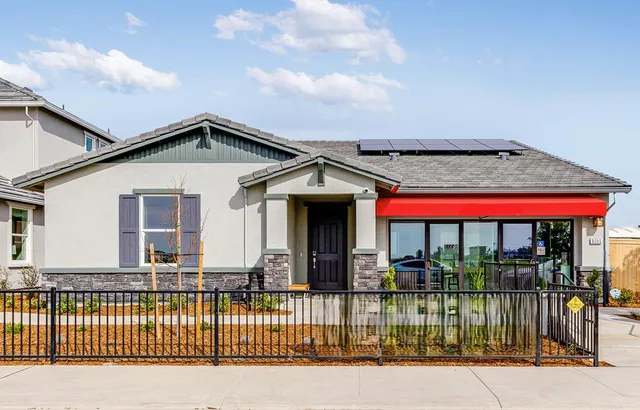 front view of a house with a porch