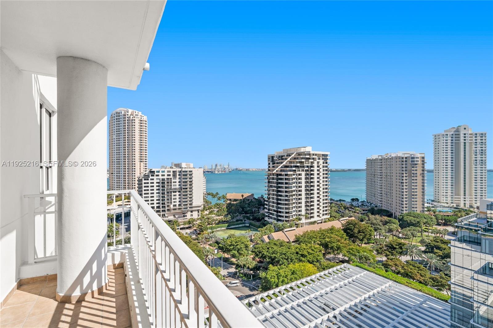 701 Brickell Key Boulevard, Unit 1911 Miami, FL 33131 - Photo 70 of 75 a view of a balcony with city view