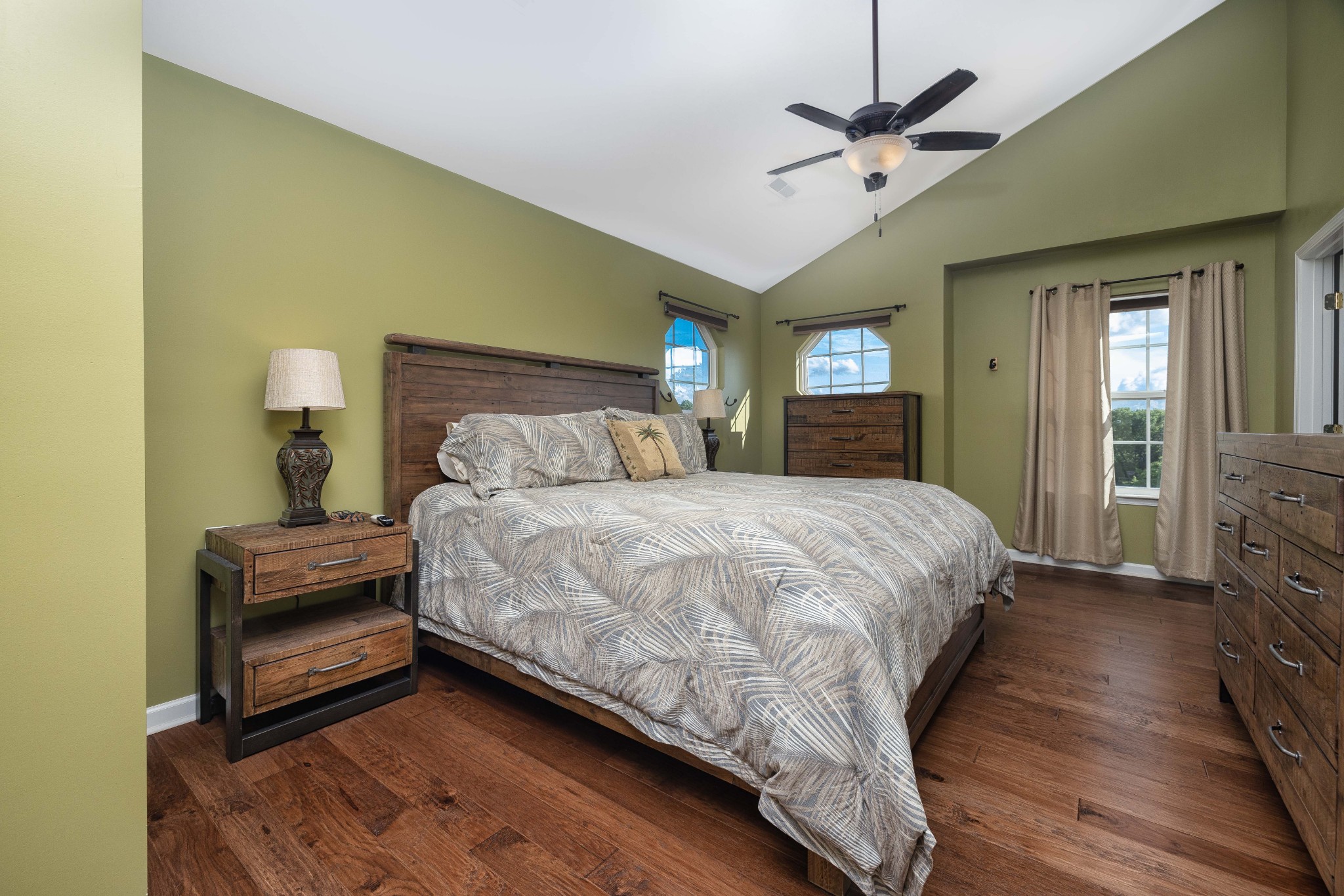 2736 McLemore Road Franklin, TN 37064 - Photo 14 of 50 a bedroom with a bed and a ceiling fan