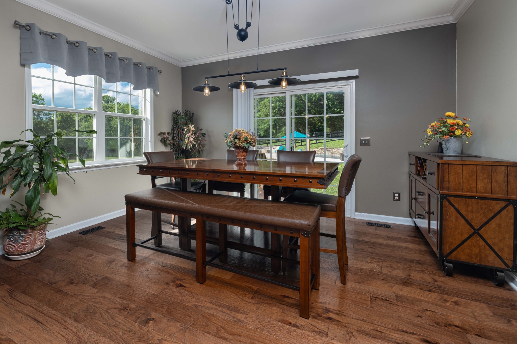 2736 McLemore Road Franklin, TN 37064 - Photo 7 of 50 a view of a dining room with furniture window and wooden floor