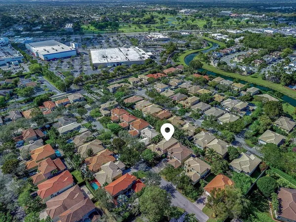 an aerial view of multiple house