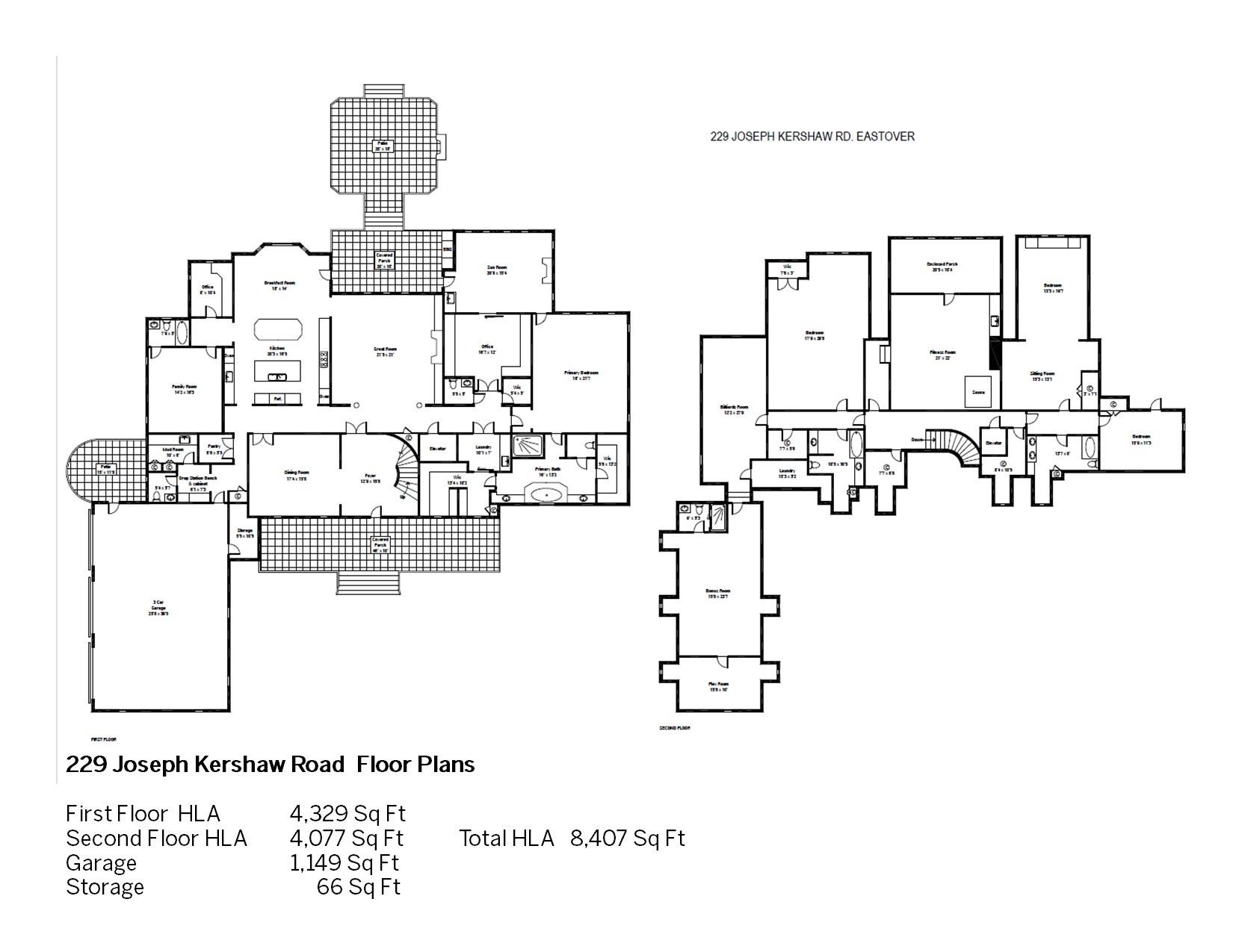 229 Joseph Kershaw Road Eastover, SC 29044 - Photo 23 of 48 a picture of a floor plan