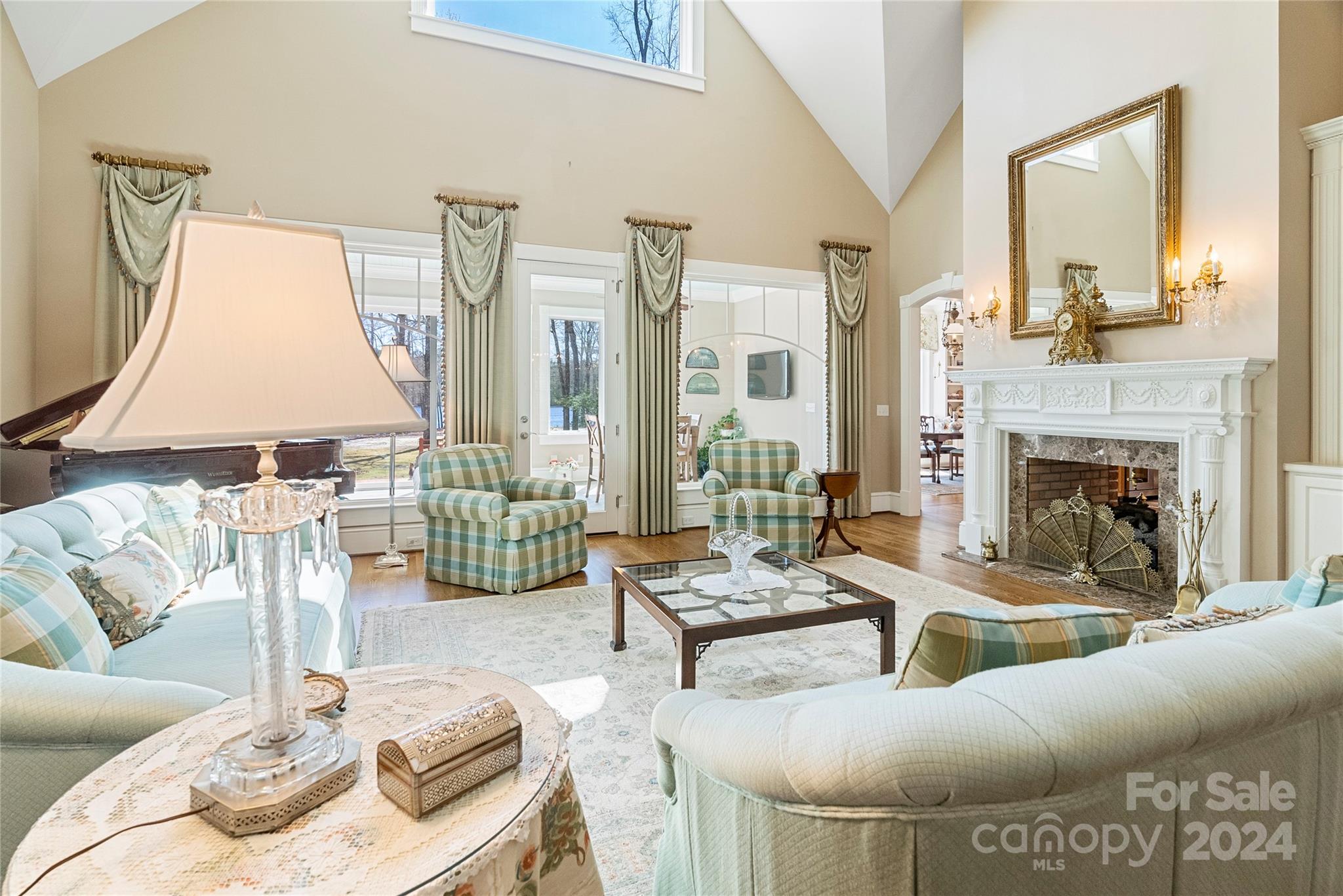 229 Joseph Kershaw Road Eastover, SC 29044 - Photo 29 of 48 a living room with furniture and a fireplace