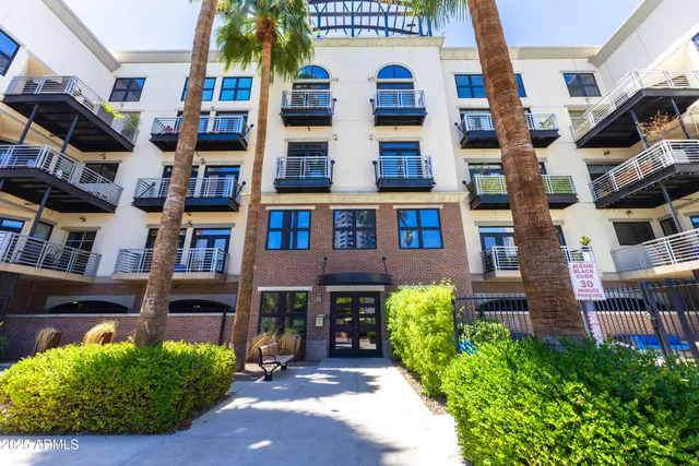 a view of a city with tall buildings