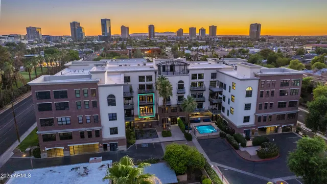 a view of a city from a balcony