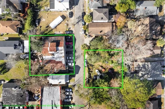 an aerial view of multiple house