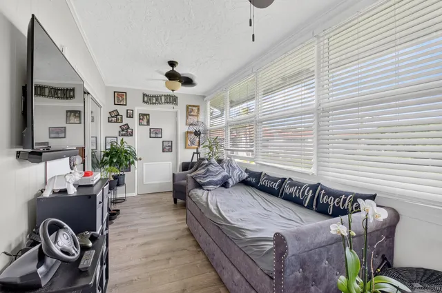 an aerial view of multiple house