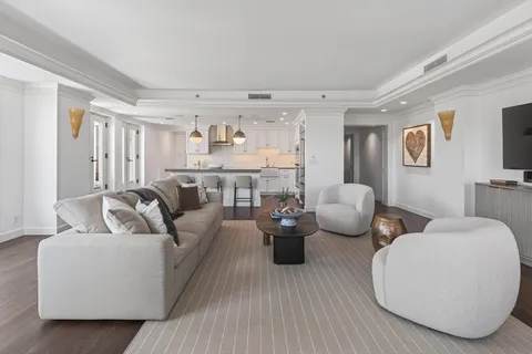 a living room with furniture and a couch