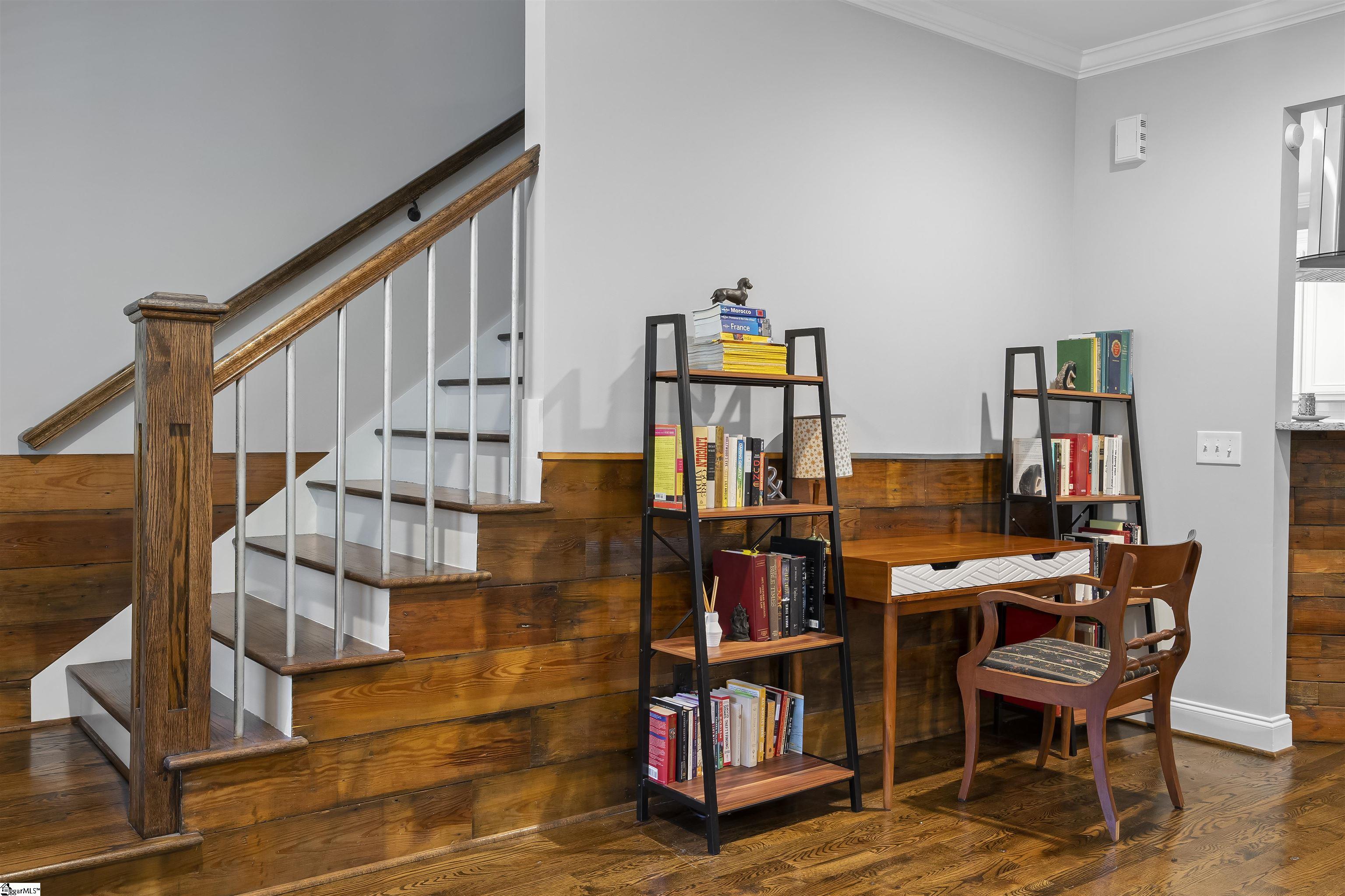 321 Sycamore Drive Greenville, SC 29607 - Photo 7 of 35 Reclaimed wood accents came from the original old house on this site that was torn down