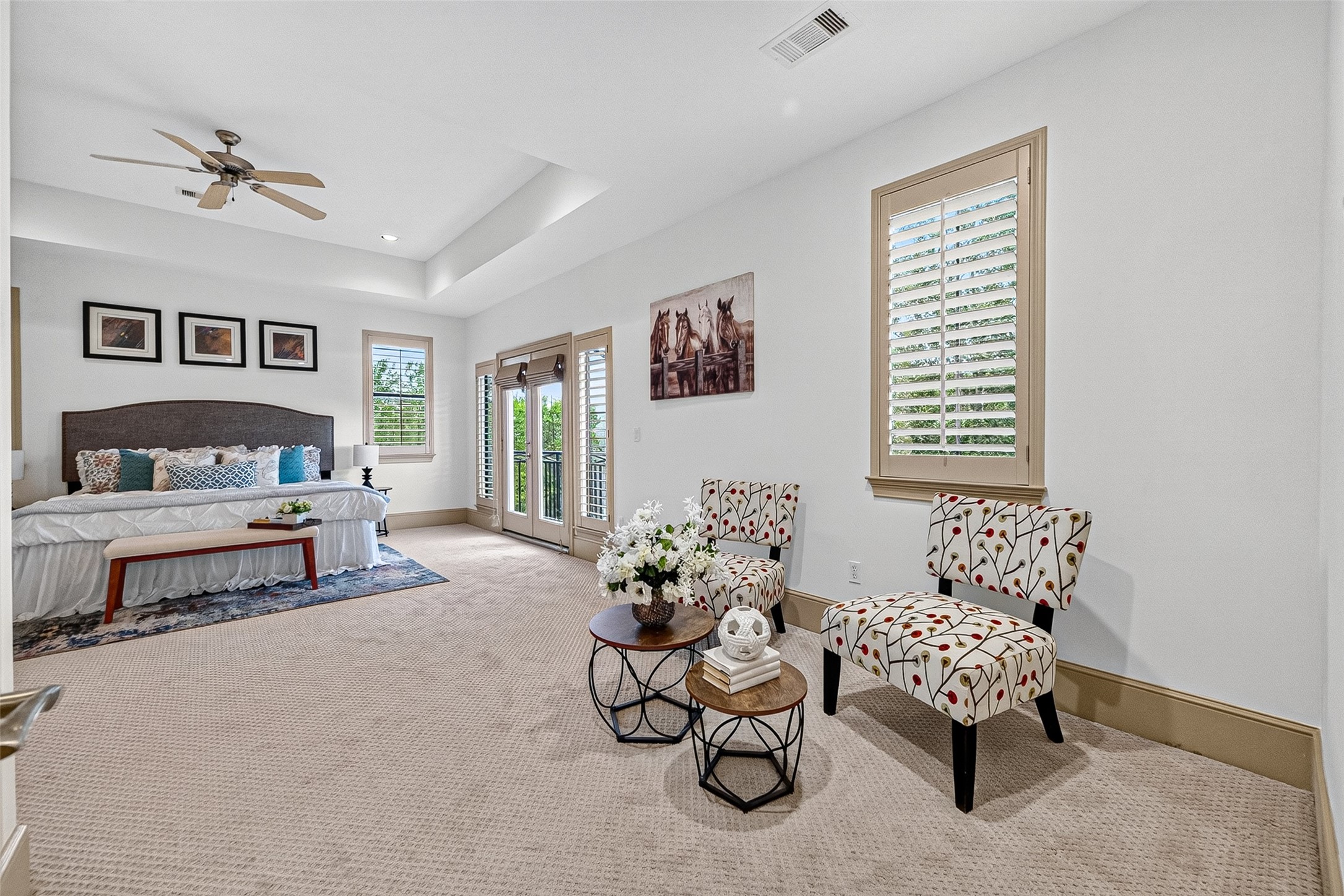 2034 Colquitt Street, Unit A Houston, TX 77098 - Photo 28 of 41 Large primary bedroom with double doors leading to a 3rd floor balcony.