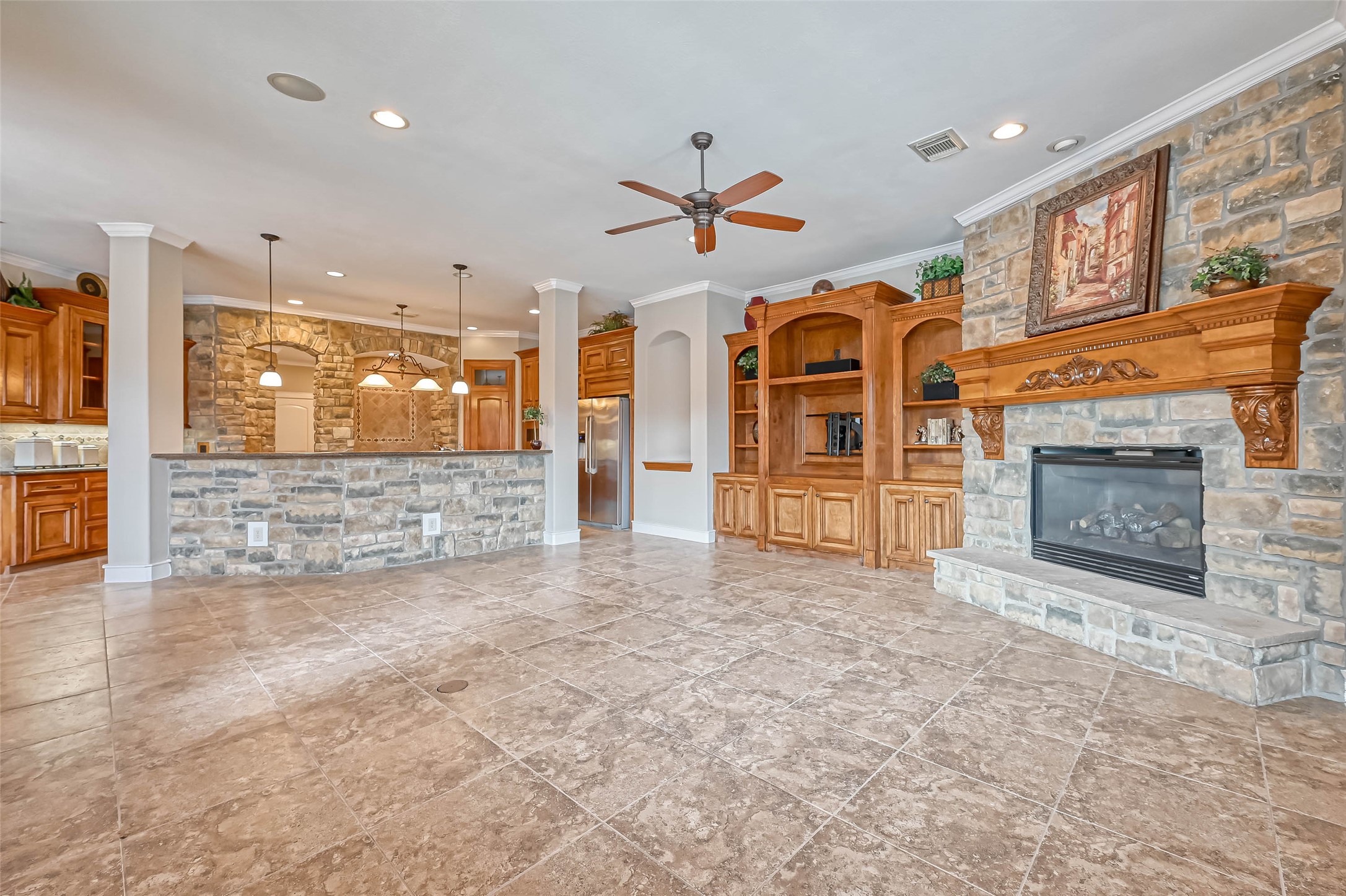 13815 Nathan Ridge Lane Cypress, TX 77429 - Photo 13 of 49 a view of an empty room with a fireplace and a window