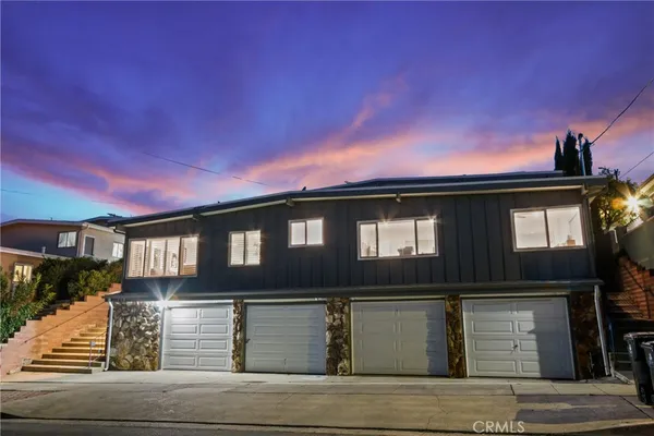 a front view of a house