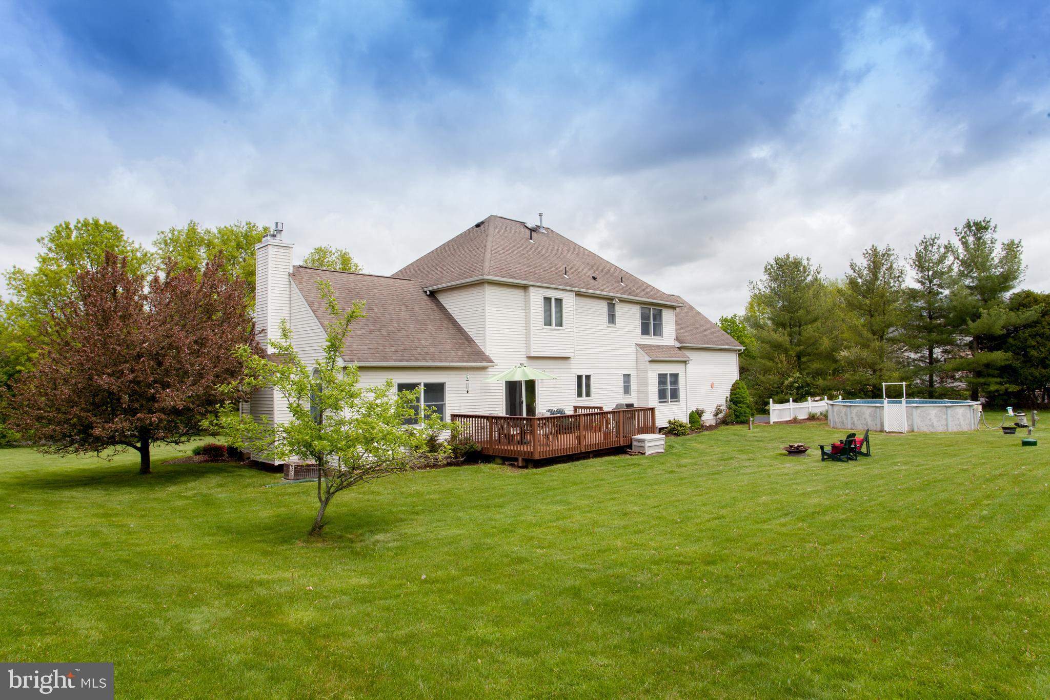 52 Rick Road Milford, NJ 08848 - Photo 35 of 42 Back Yard toward the House & Above Ground Pool