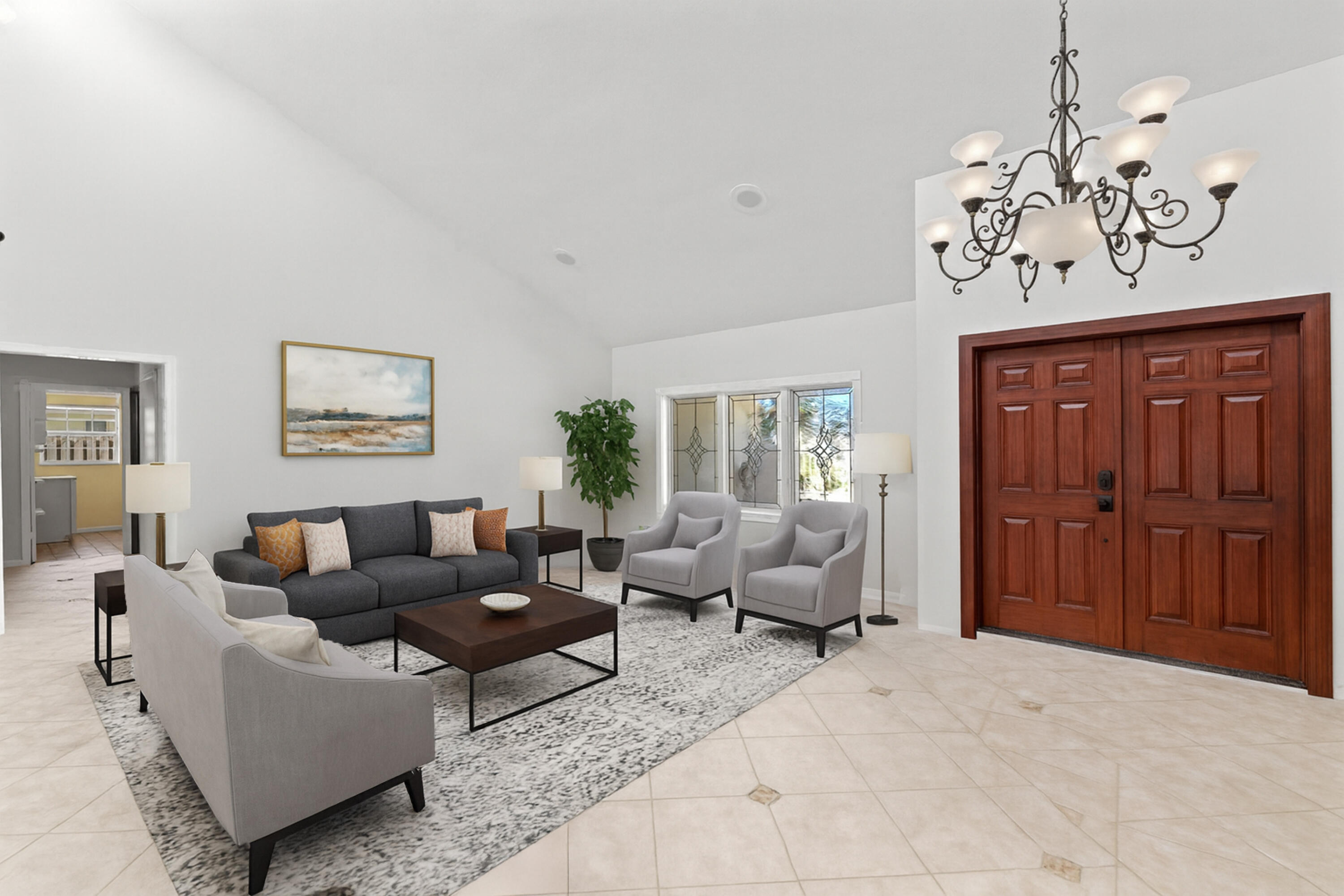 620 Southwest 17th Street Boca Raton, FL 33486 - Photo 4 of 40 a living room with furniture chandelier and window