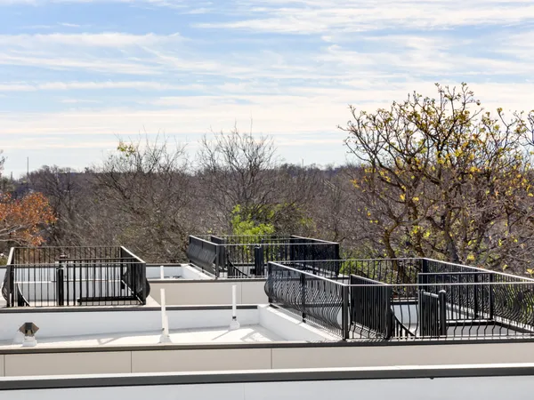 a view of terrace with city view