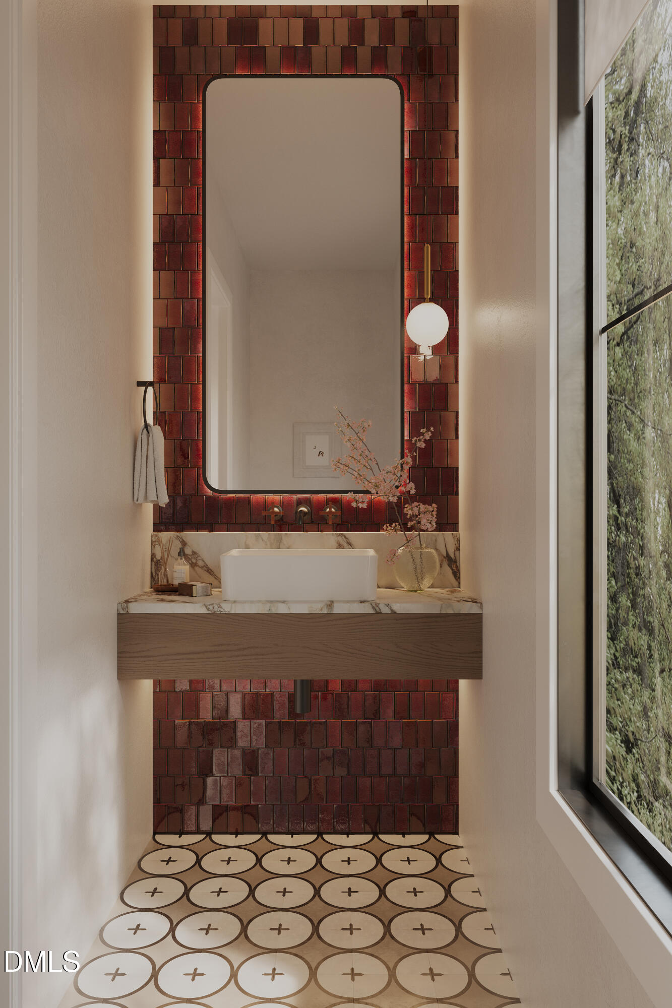 3349 Hampton Road Raleigh, NC 27607 - Photo 6 of 17 a bathroom with a mirror and a sink