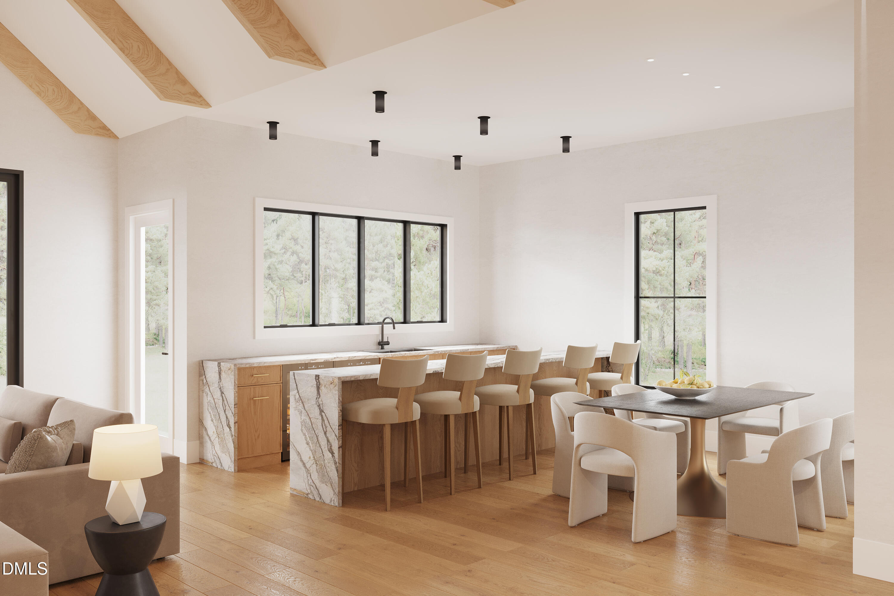 3349 Hampton Road Raleigh, NC 27607 - Photo 6 of 17 a room with lots of white furniture and windows