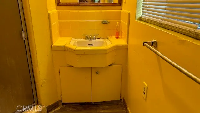 a bathroom with a sink