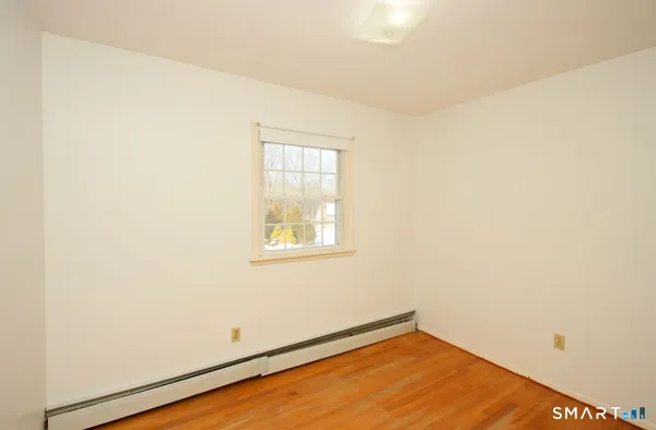 an empty room with a window