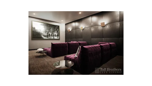 a black and white photo of a living room