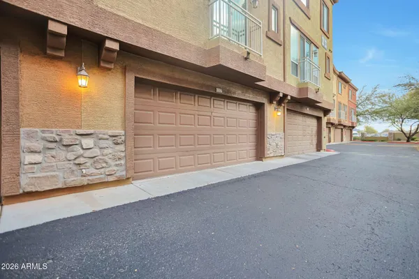 a view of a house with garage