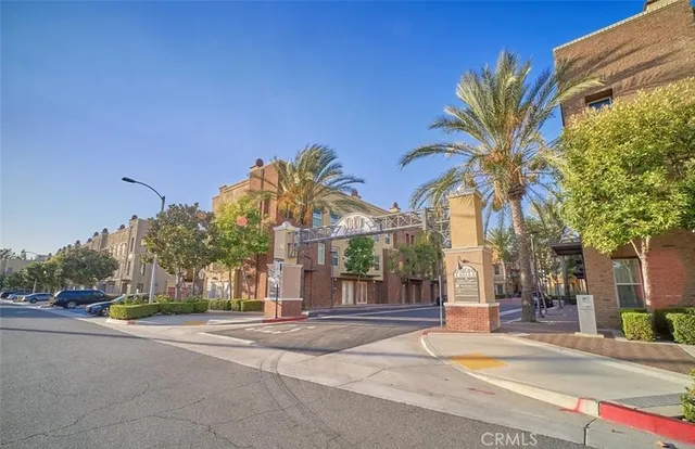 a view of a building with a street