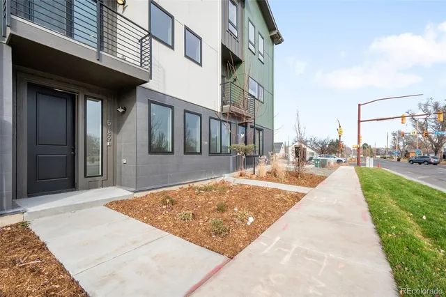 a view of a building with pathway