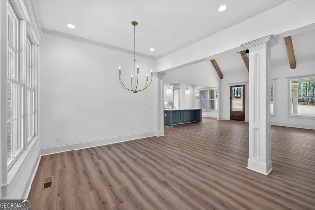 a view of an empty room