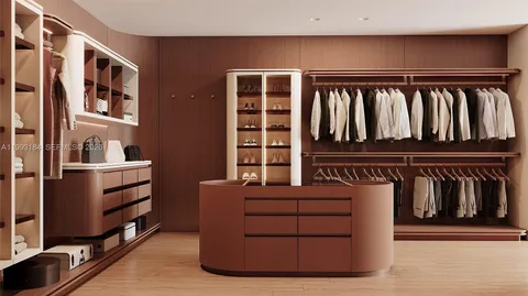 a view of cabinets and wooden floor