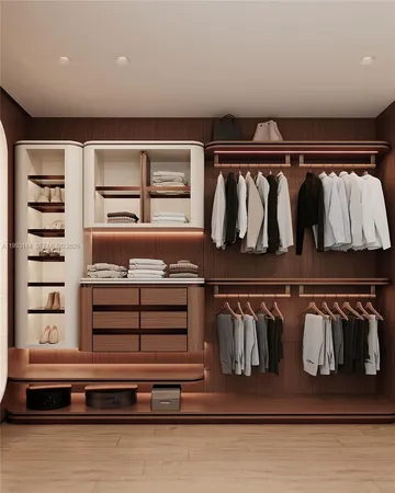 a view of a room with rack and wooden floor