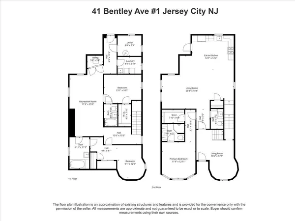 $6,100 | 41 Bentley Avenue, Unit 1, Jersey City, NJ 07304