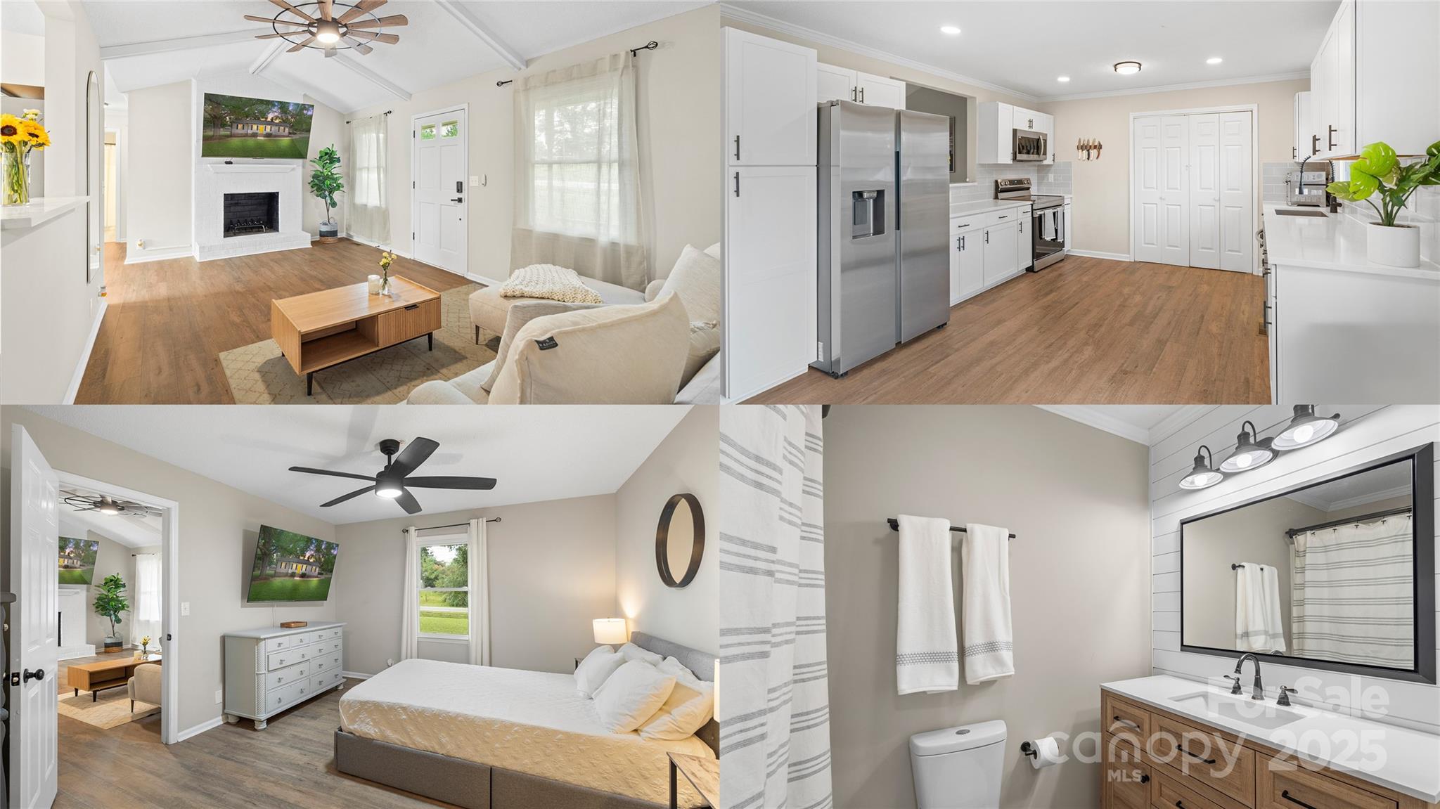 2302 Old Hickory Grove Road Mount Holly, NC 28120 - Photo 2 of 48 a open kitchen with stainless steel appliances kitchen island granite countertop a refrigerator and a sink