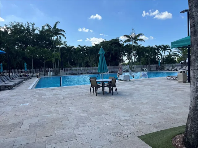 a view of outdoor space with seating