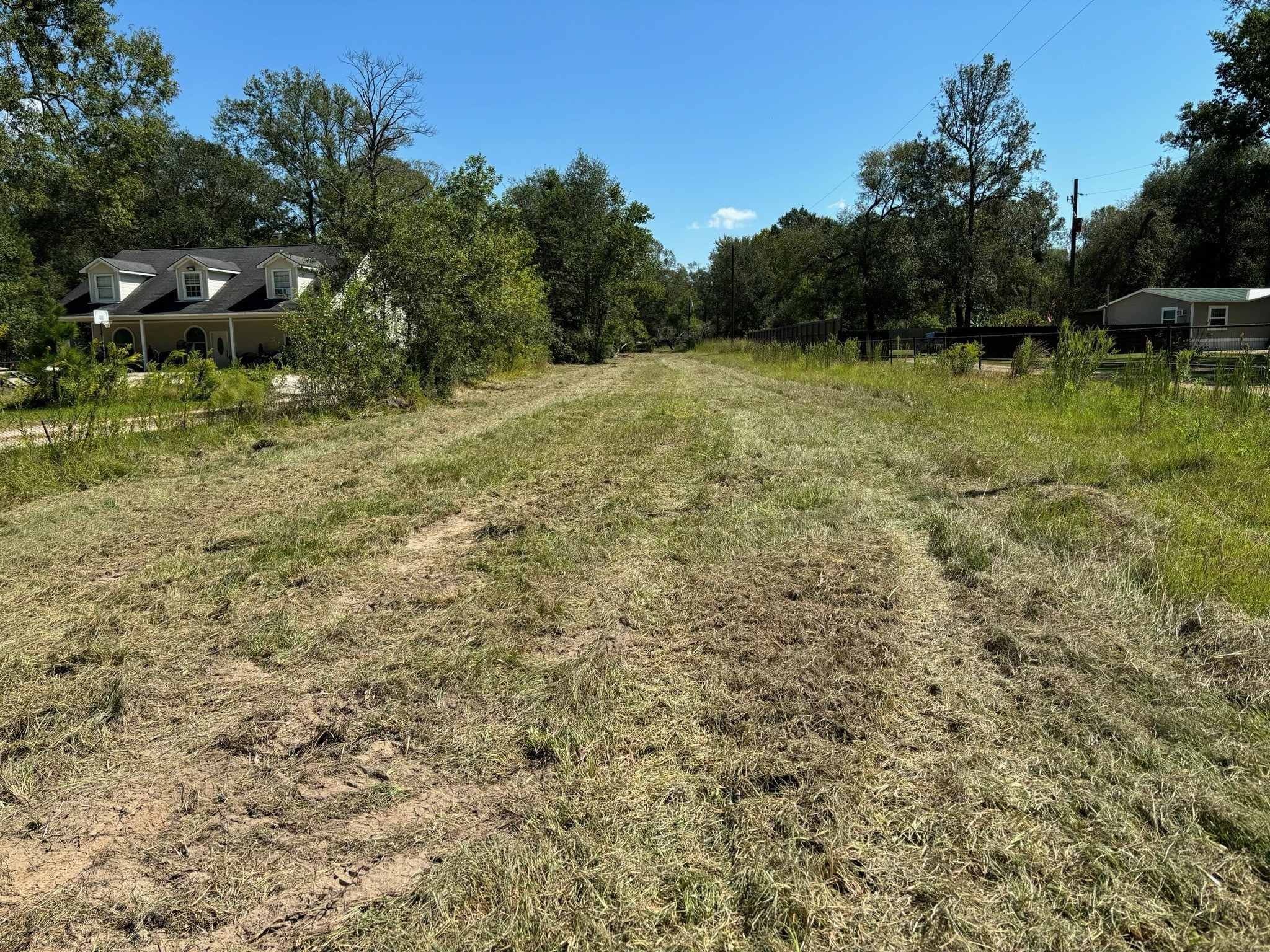 17271 South Tram Road Splendora, TX 77372 - Photo 7 of 7 a backyard of a house with lots of green space