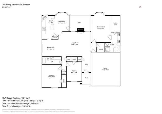 $2,215 | 108 Sunny Meadows Drive, Burleson, TX 76028