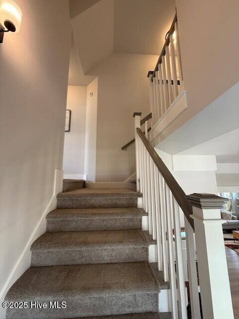 203 Farmstead Loop Moyock, NC 27958 - Photo 37 of 75 STAIRS TO 2ND LEVEL, WHICH SPLIT OFF TO ADDITIONAL STAIRS FOR RIGHT SIDE AND LEFT SIDE OF THE HOUE UPSTAIRS