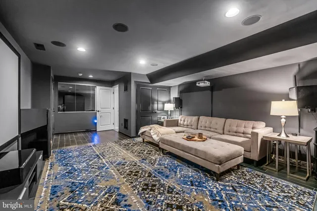 an aerial view of a house with a garden and plants