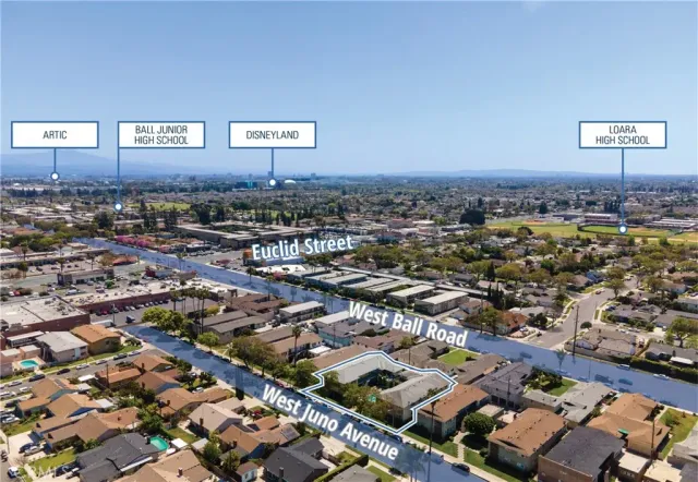 an aerial view of a city