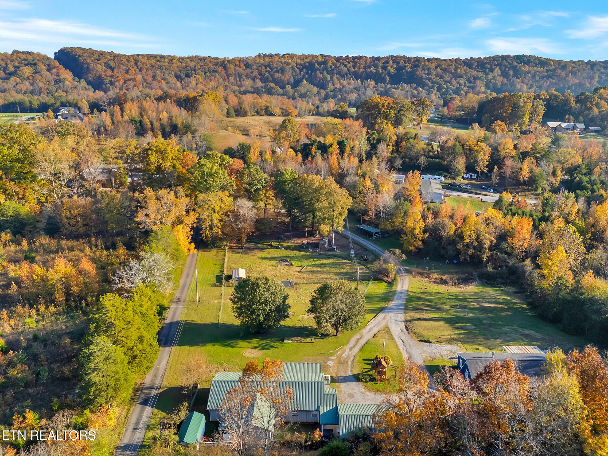9256 Hines Valley Road Lenoir City, TN 37771 - Photo 41 of 46 an aerial view of residential houses with outdoor space