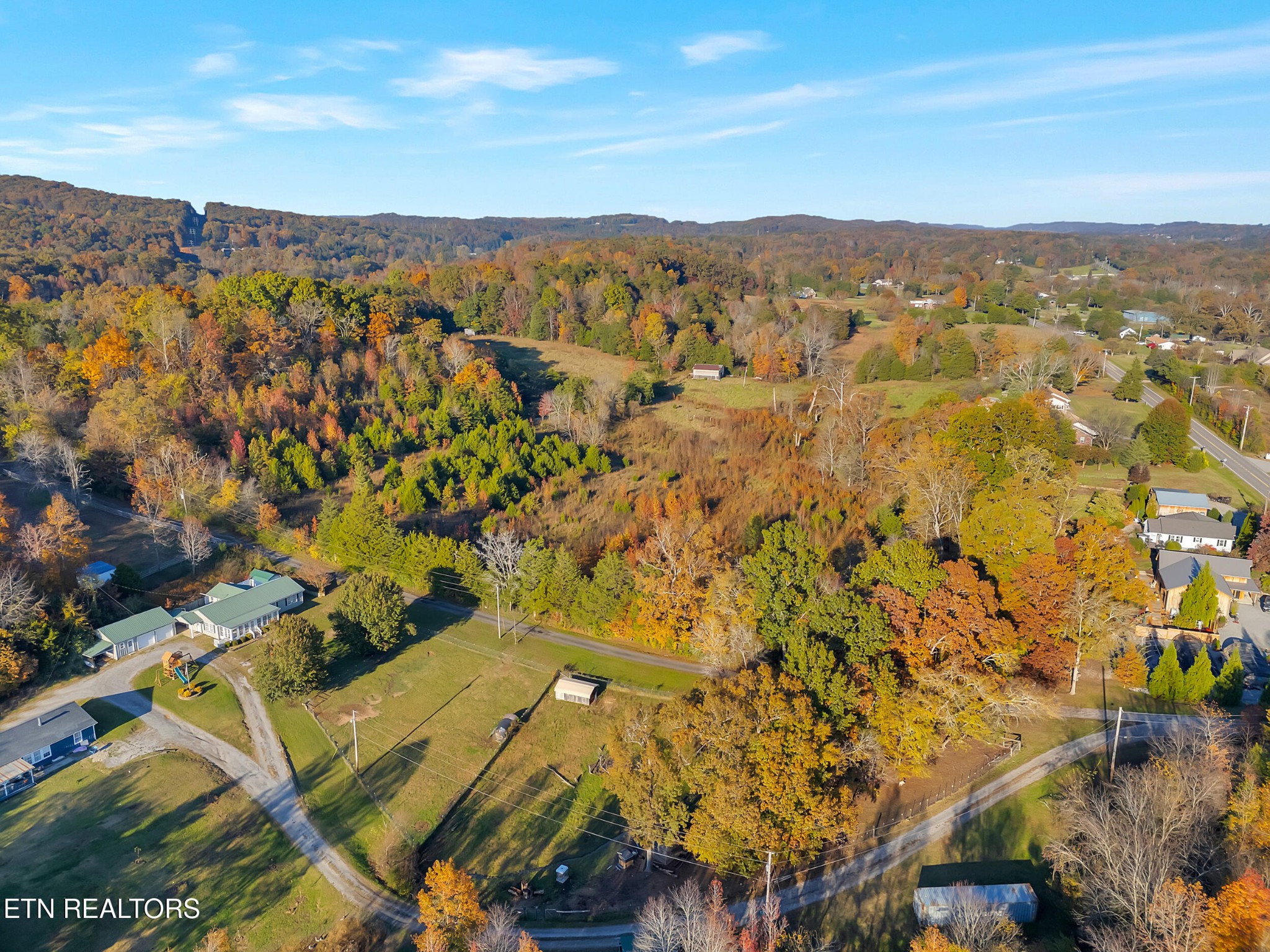9256 Hines Valley Road Lenoir City, TN 37771 - Photo 43 of 46 an aerial view of residential houses with outdoor space