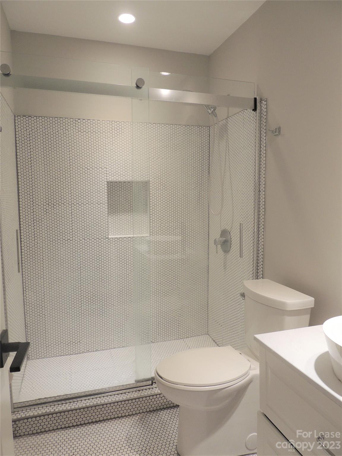 8700 Houston Ridge Road Charlotte, NC 28277 - Photo 21 of 29 a bathroom with a toilet and a shower