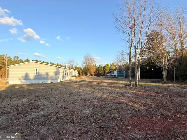 a backyard of a house