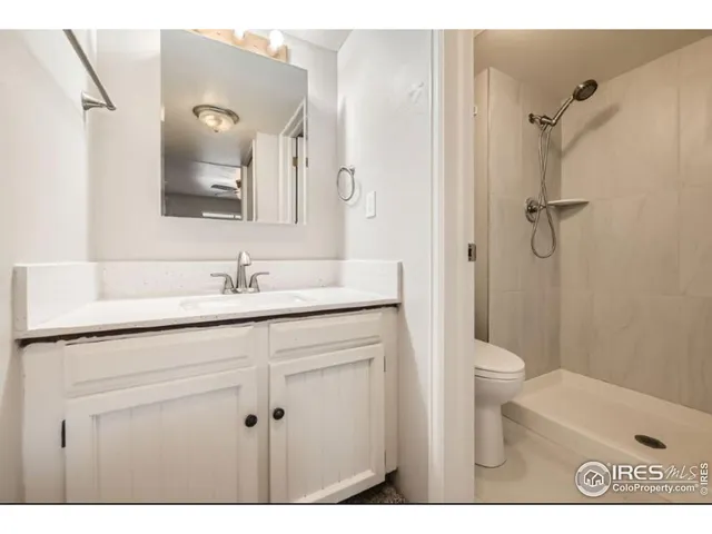 a bathroom with a sink a toilet a shower and a mirror