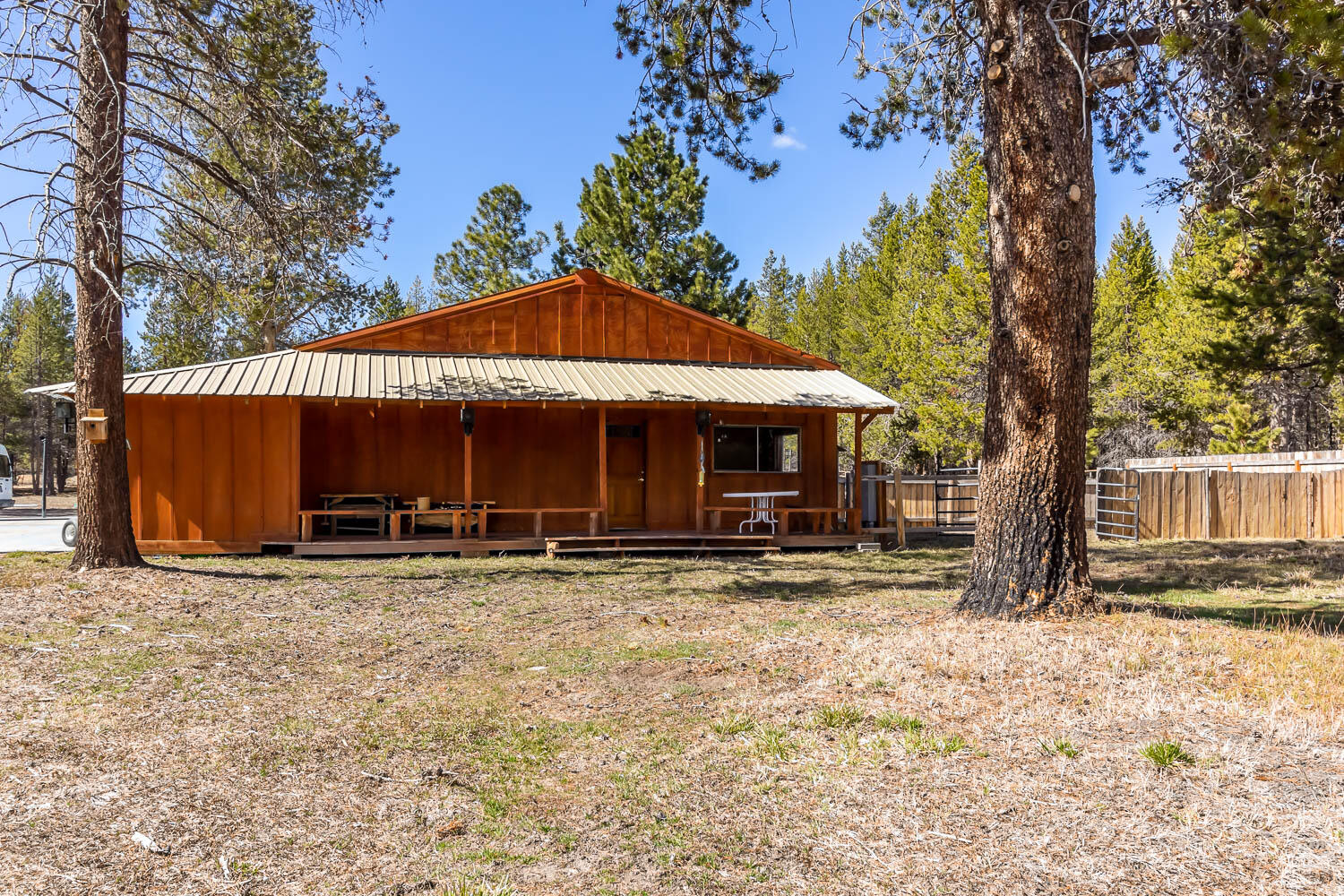 53981 Pine Grove Road La Pine, OR 97739 - Photo 24 of 41 front view of the shop which features a covered patio area and a 1-bedroom apartment