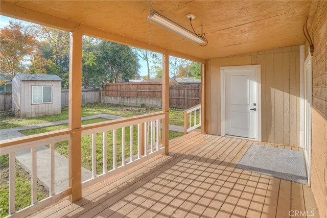 a balcony view with a outdoor space