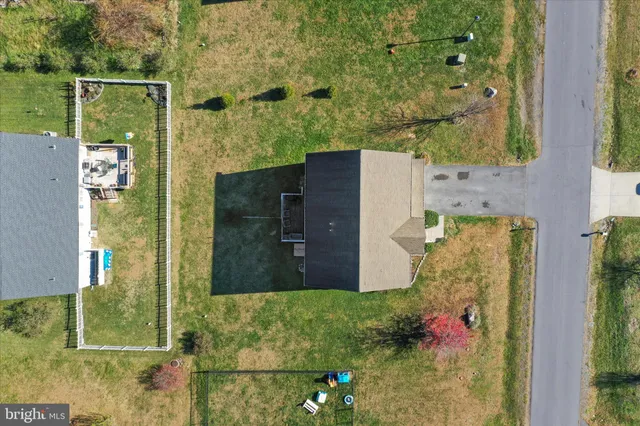 aerial view of a house