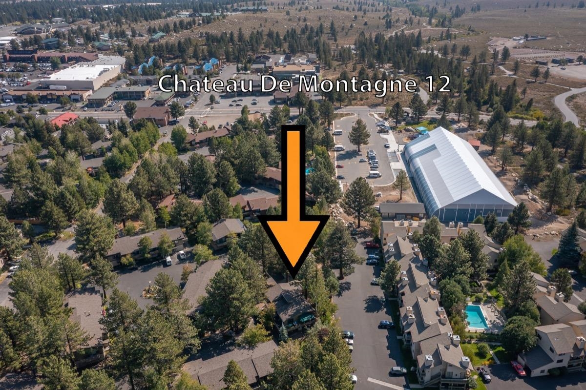 3251 Chateau Road, Unit 12 Mammoth Lakes, CA 93546 - Photo 37 of 50 an aerial view of a city with lots of residential buildings