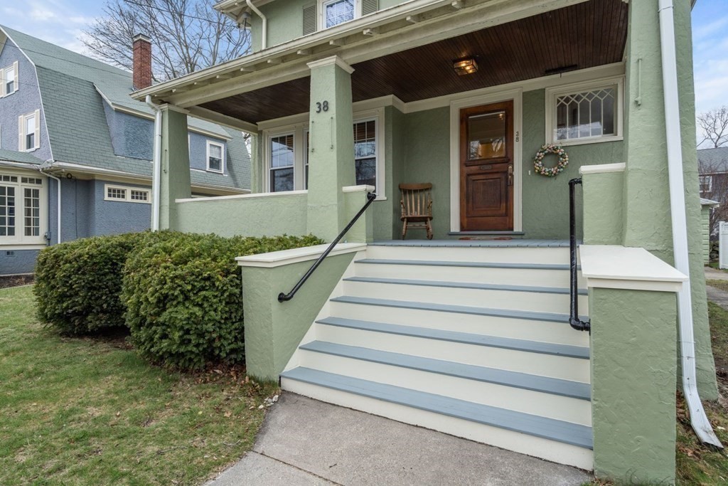 38 Jackson Road Medford, MA 02155 - Photo 34 of 42 a view of a house with a window and stairs